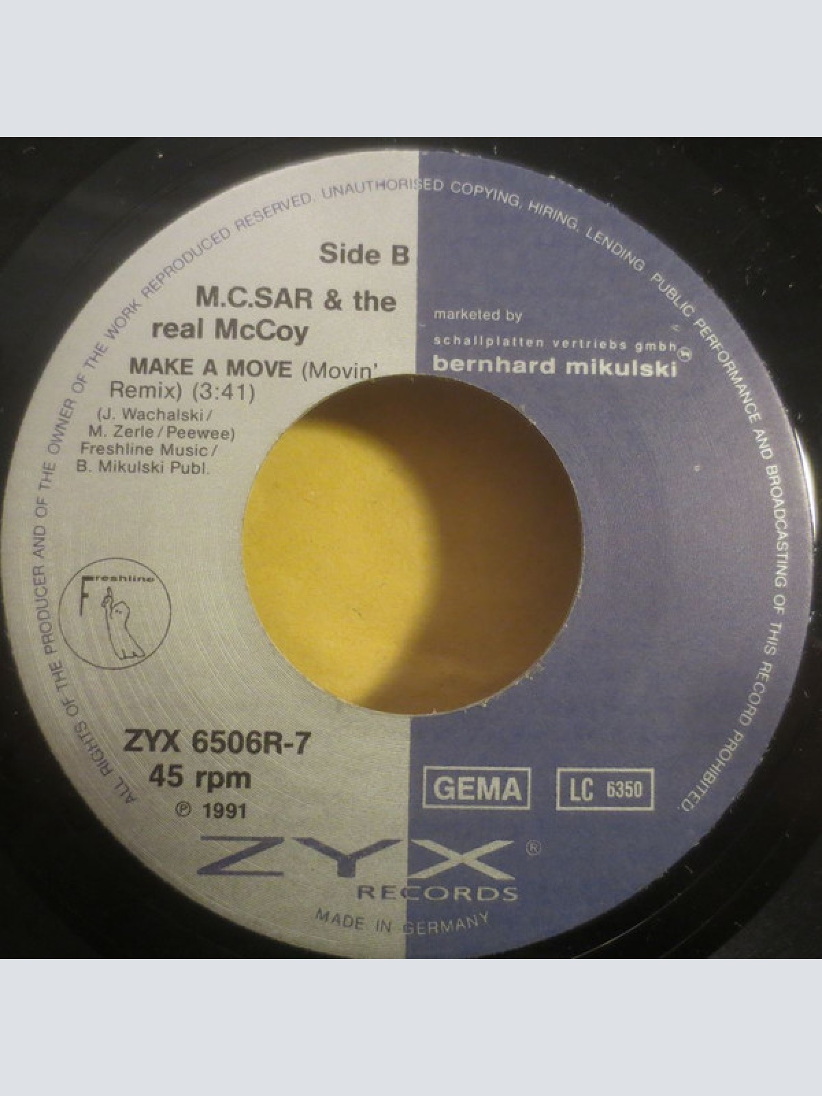 Vinyl / M.C. Sar & The Real McCoy* - ... Make A Move! (Gypsy Man Remix)