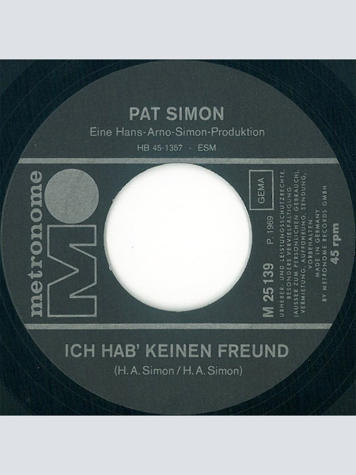 Vinyl / Pat Simon - Ein Glück, Daß Man Das Glück Nicht Kaufen Kann