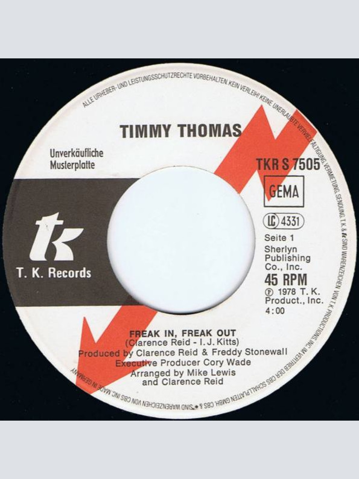 Vinyl / Timmy Thomas - Freak In, Freak Out