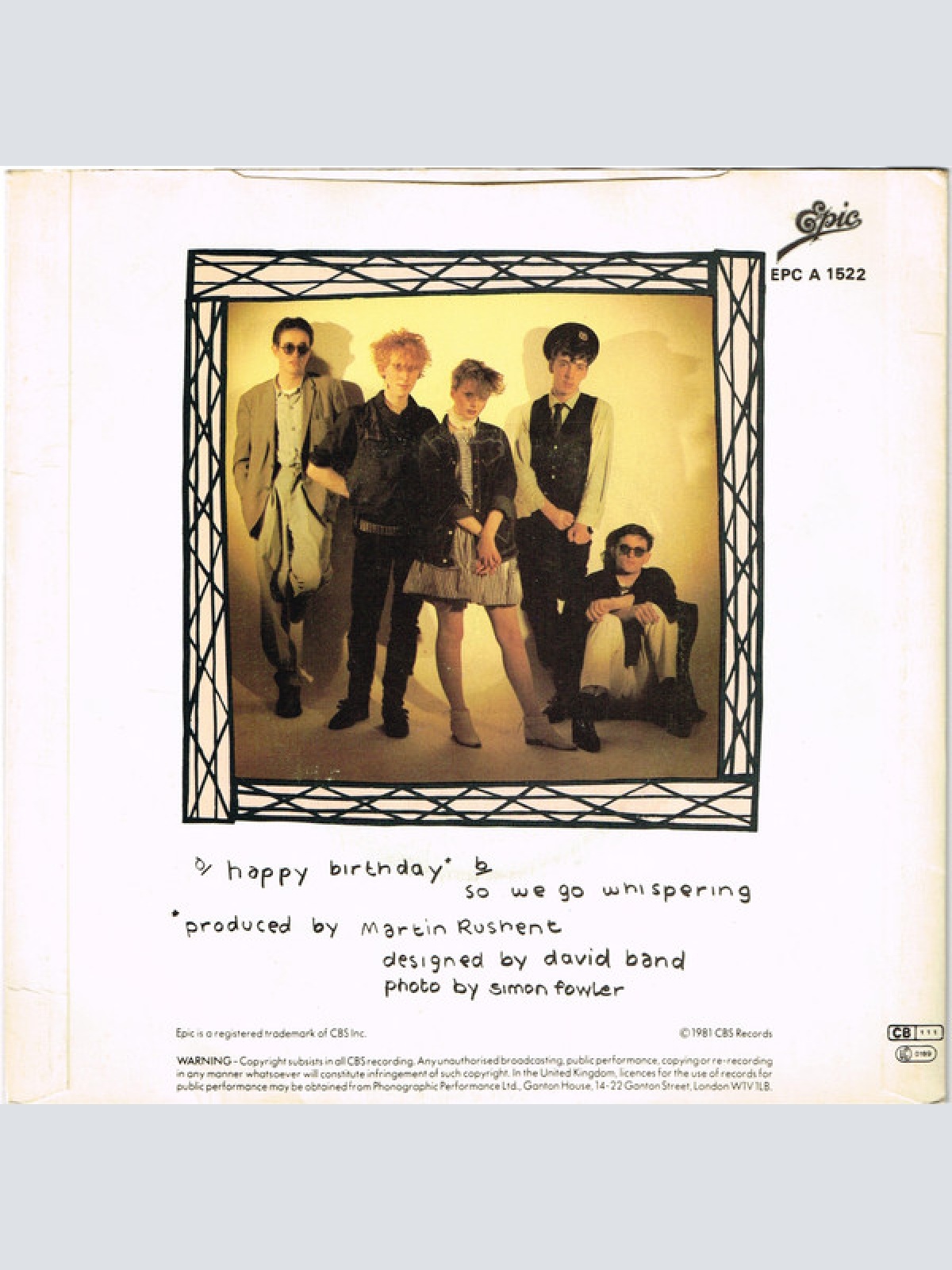 Vinyl / Altered Images - Happy Birthday