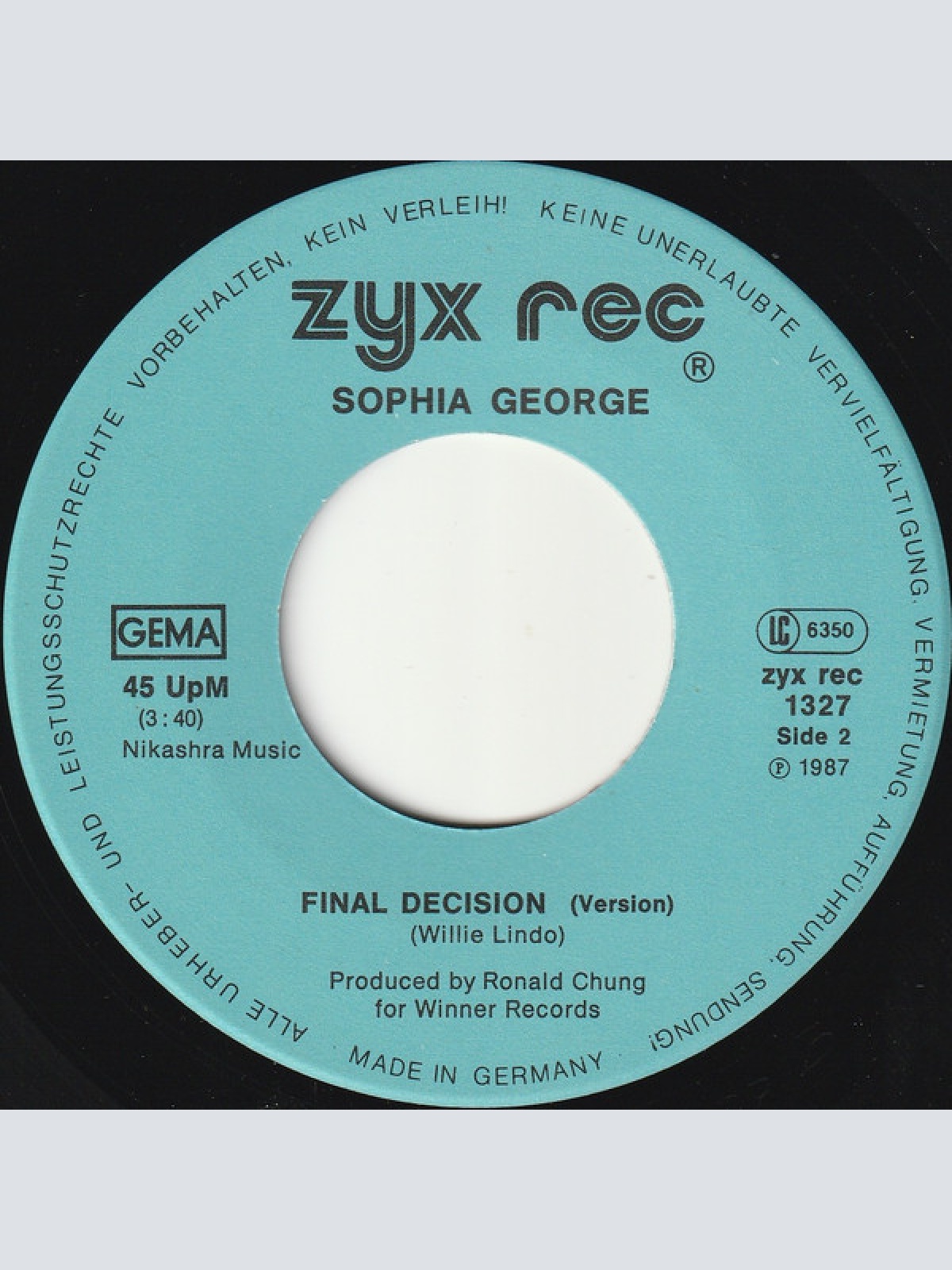 Vinyl / Sophia George - Final Decision