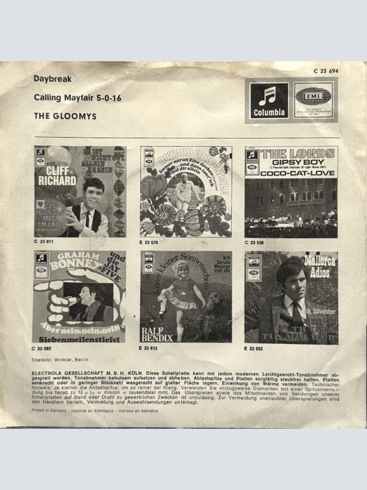 Vinyl / The Gloomys - Daybreak