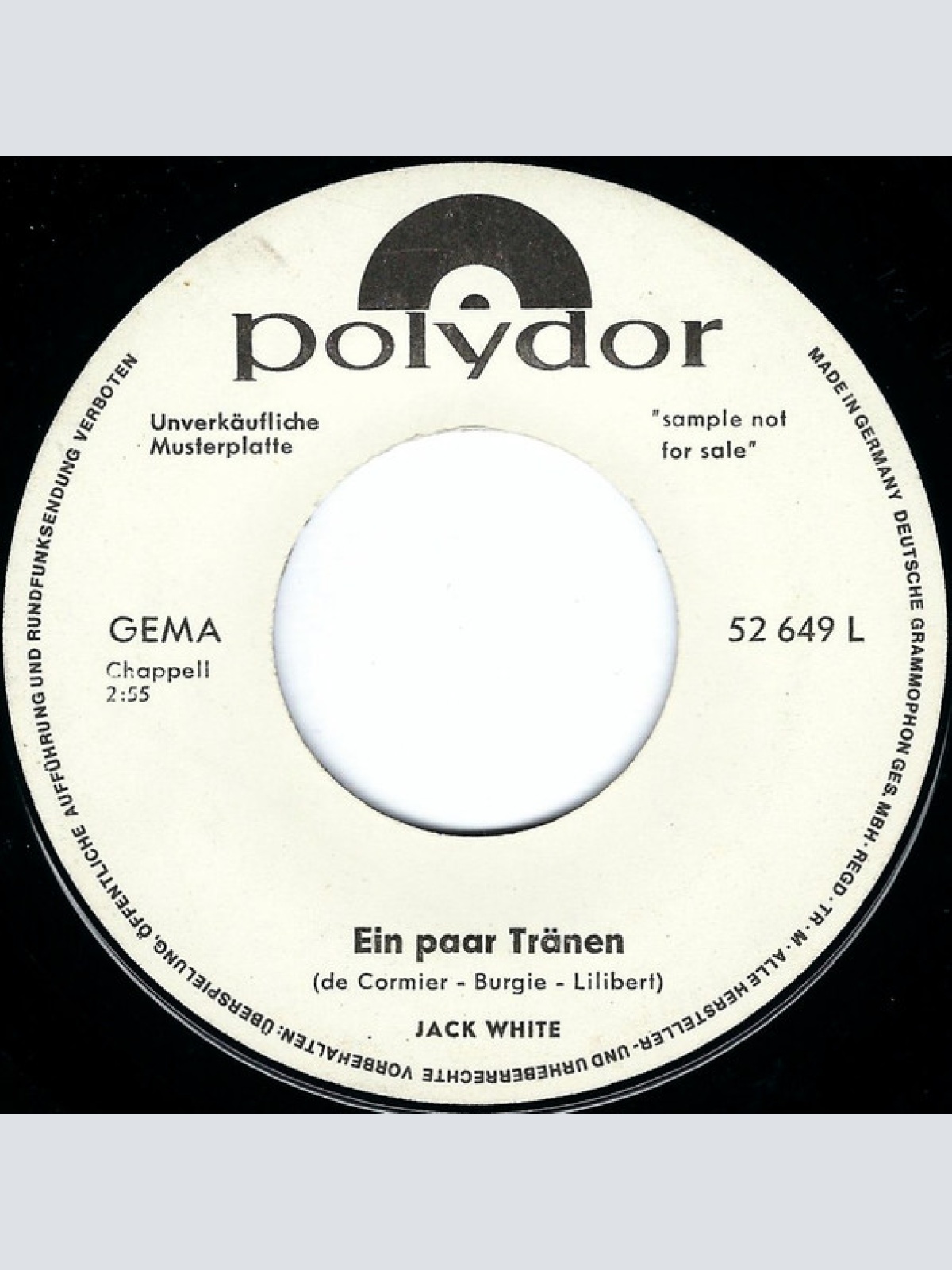 Vinyl / Jack White - Ein Paar Tränen