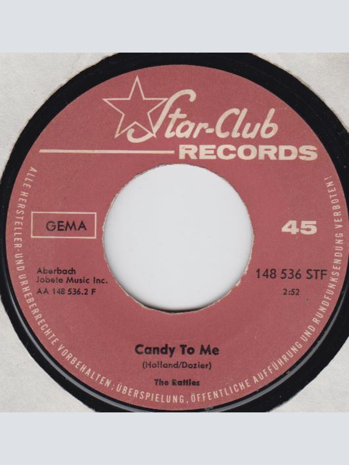 Vinyl / The Rattles - Come On And Sing / Candy To Me