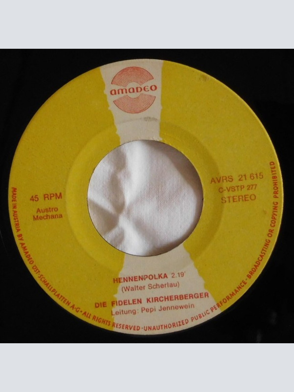 Vinyl / Die Fidelen Kircherberger - Hennenpolka / Am Rettenstein