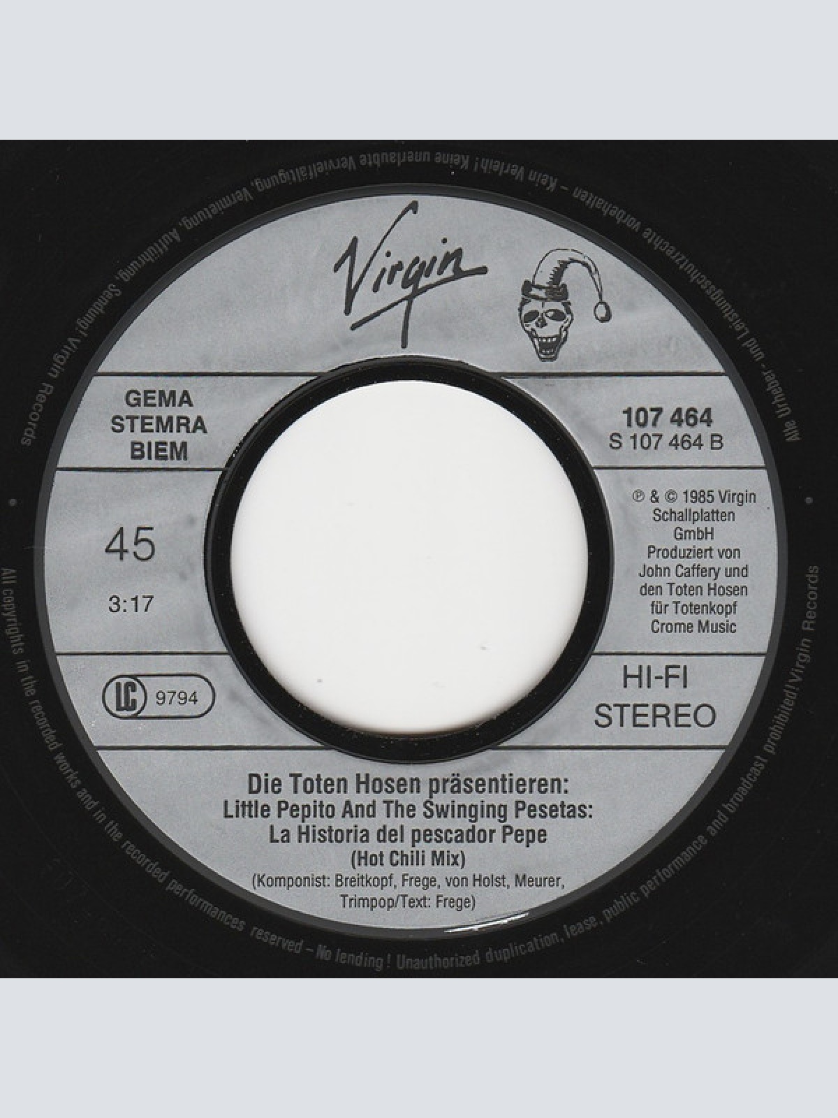 Vinyl / Die Toten Hosen - Faust In Der Tasche