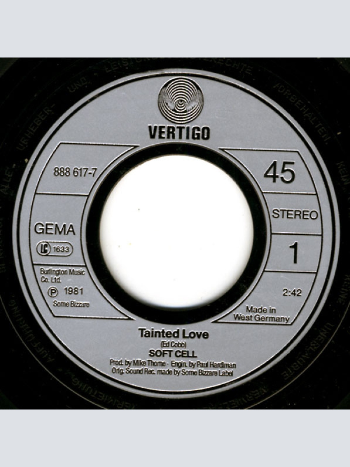 Vinyl / Soft Cell - Tainted Love