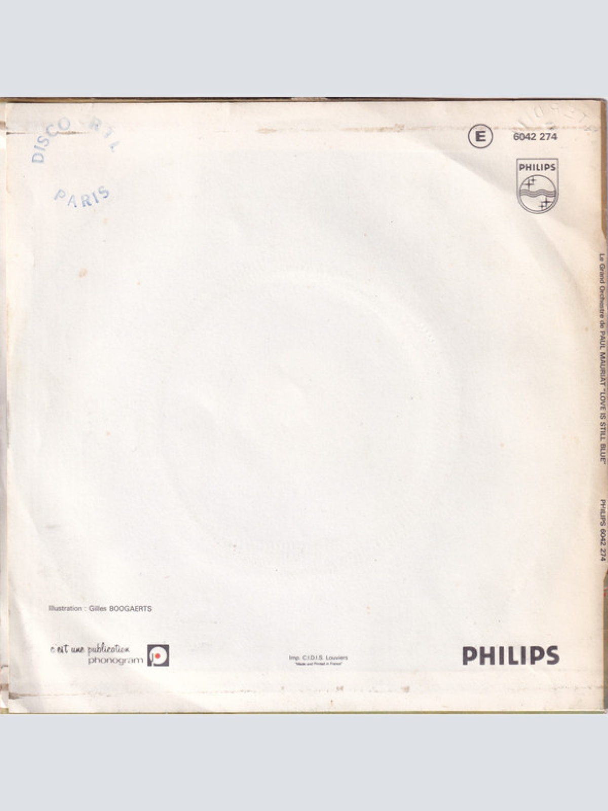 Vinyl / Le Grand Orchestre De Paul Mauriat - Love Is Still Blue