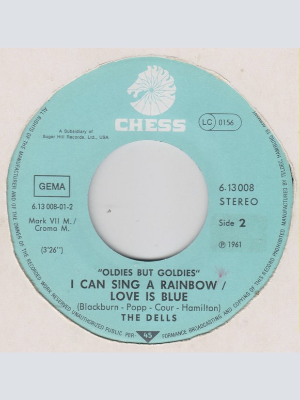 Vinyl / Donnie Elbert / The Dells - Where Did Our Love Go / I Can Sing A Rainbow / Love Is Blue