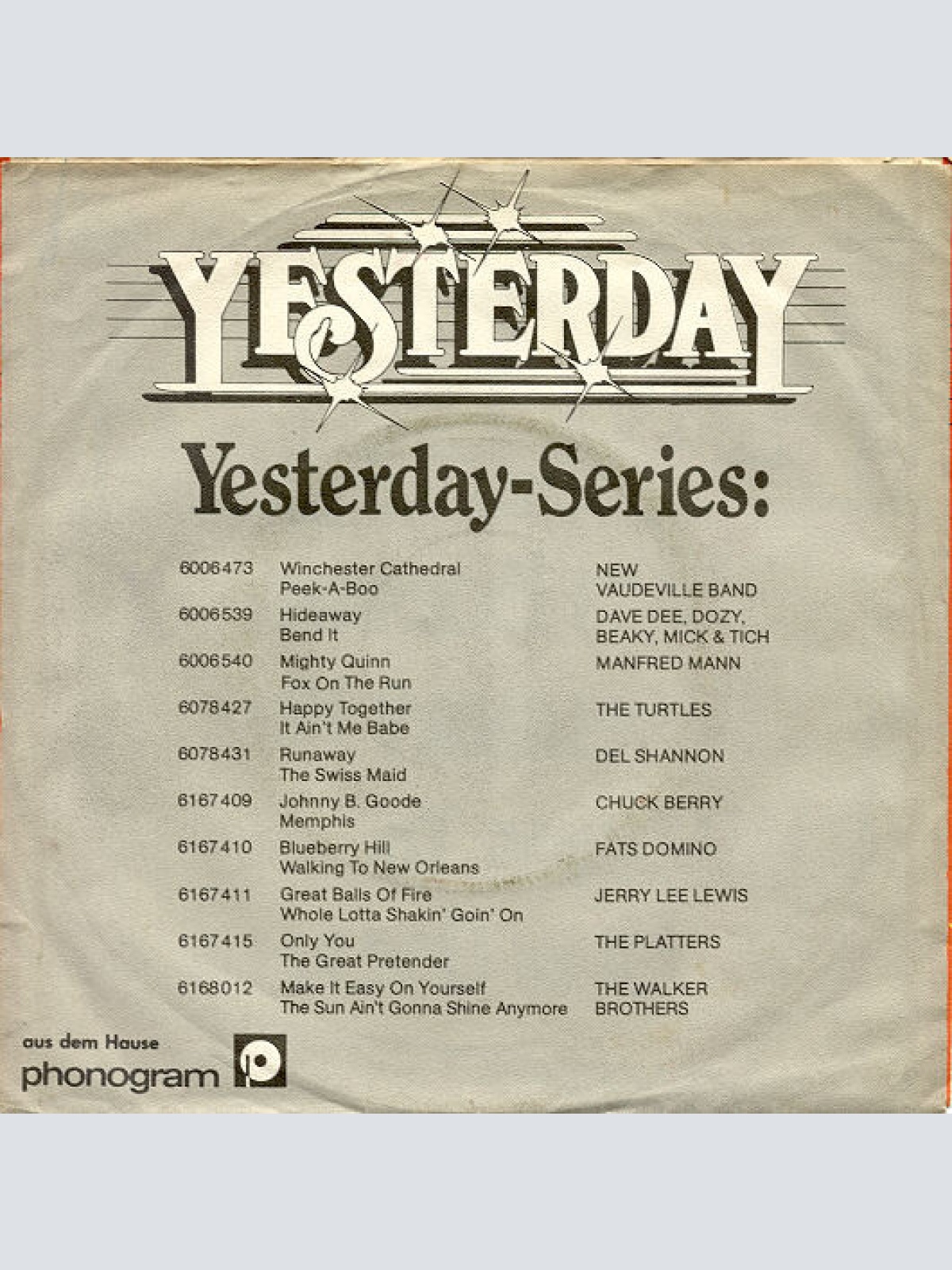 Vinyl / Fats Domino - Blueberry Hill / Walking To New Orleans