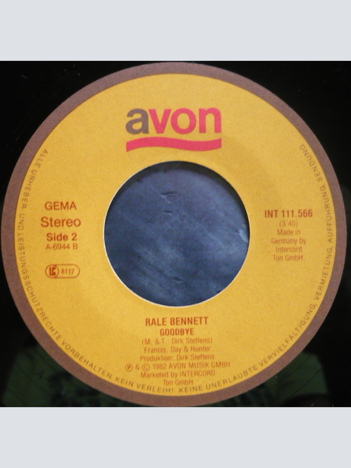 Vinyl / Rale Bennett - Last Night In Paris