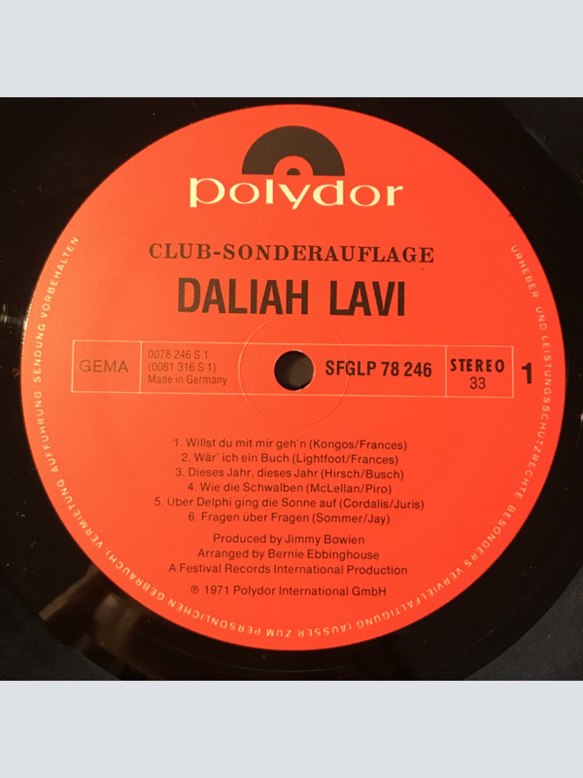 Vinyl / Daliah Lavi - Daliah Lavi