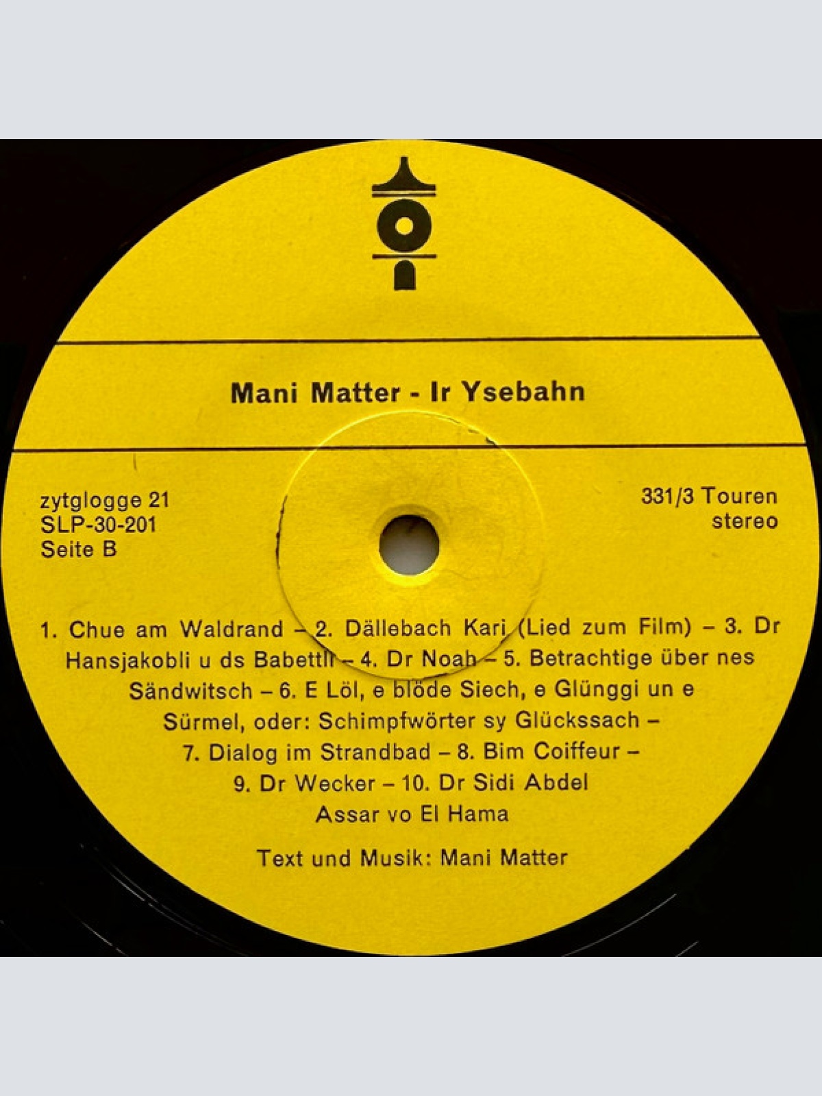 Vinyl / Mani Matter - Ir Ysebahn