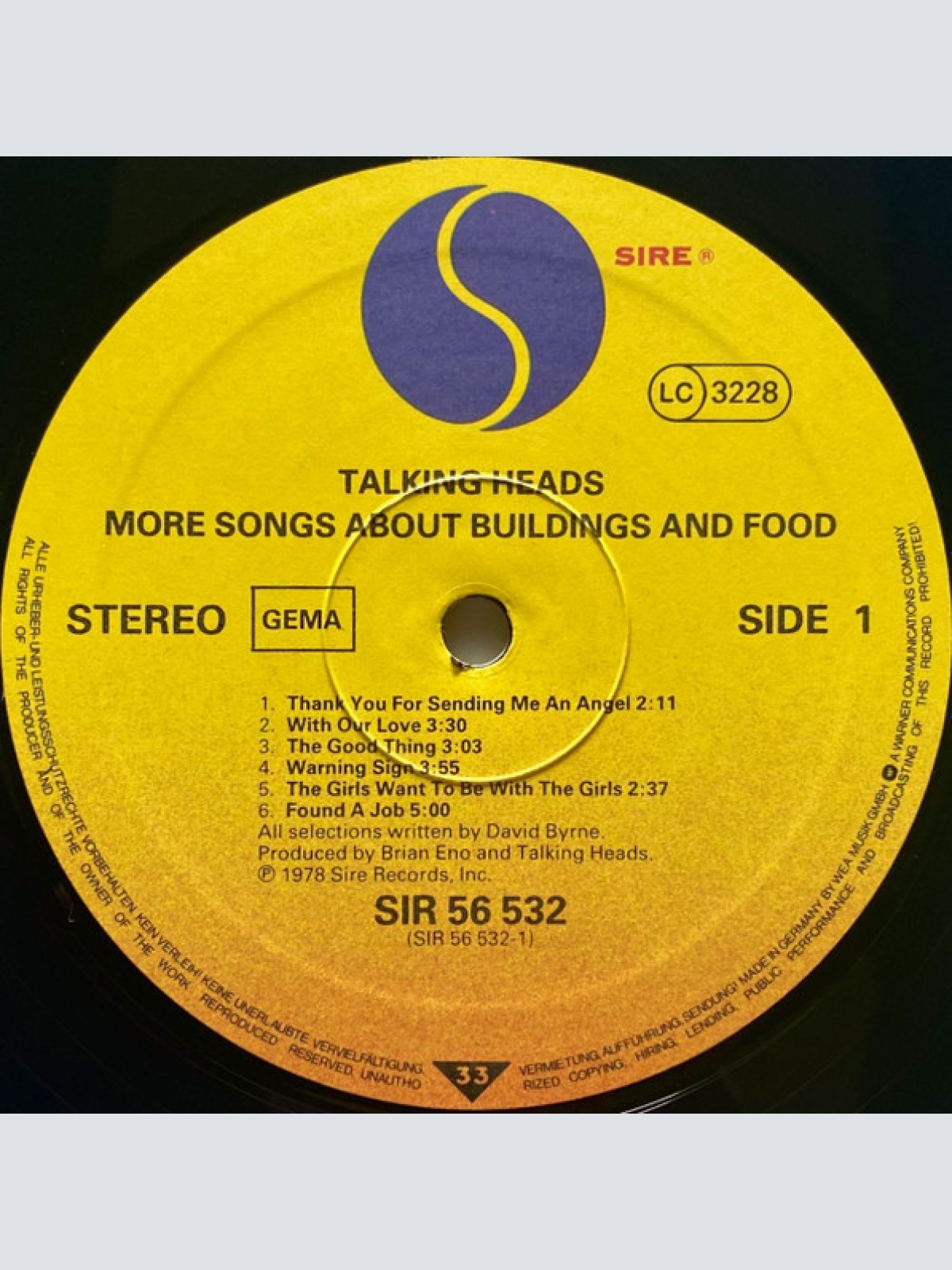 Vinyl / Talking Heads - More Songs About Buildings And Food