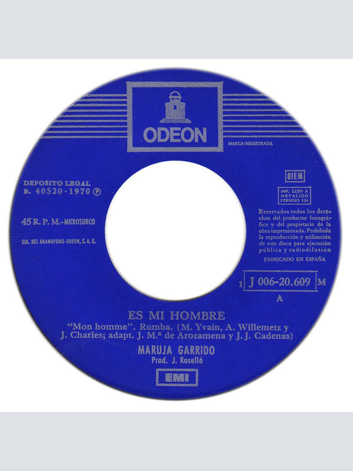 Vinyl / Maruja Garrido - Es Mi Hombre