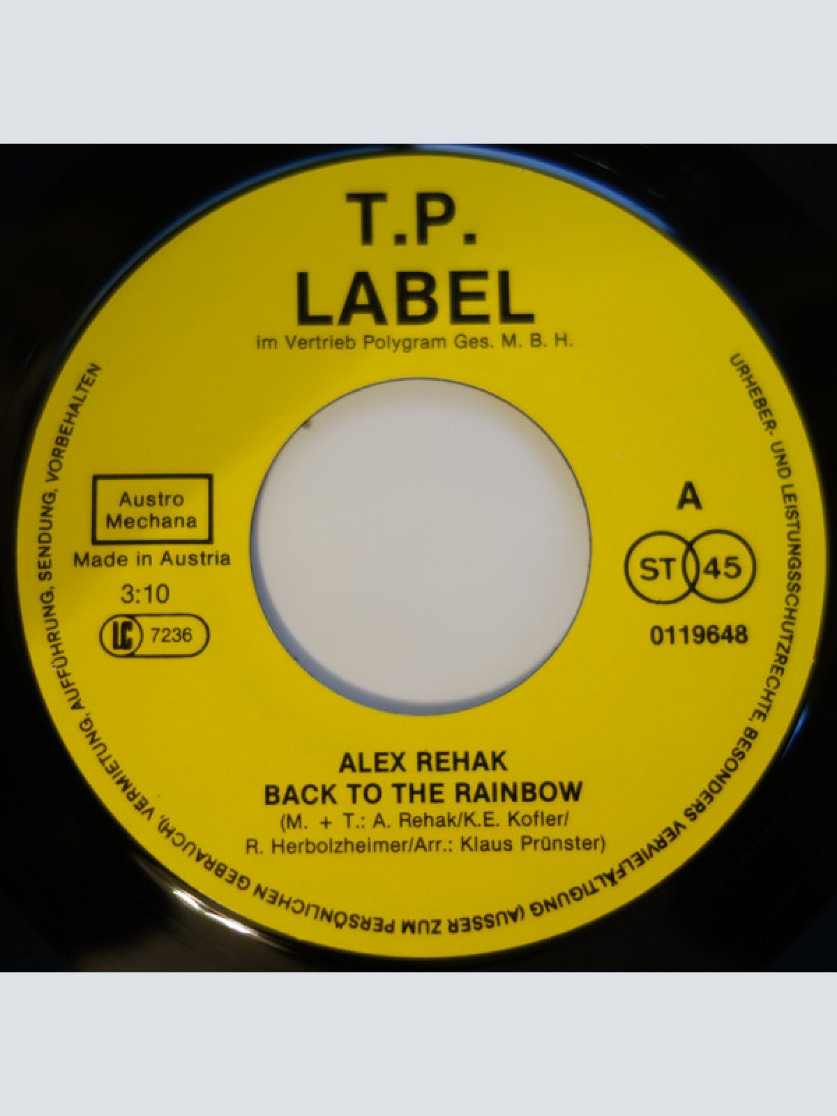 Vinyl / Alex Rehak - Back To The Rainbow