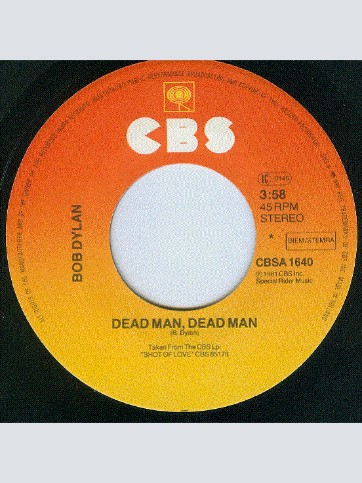 Vinyl / Bob Dylan - Dead Man, Dead Man / Lenny Bruce