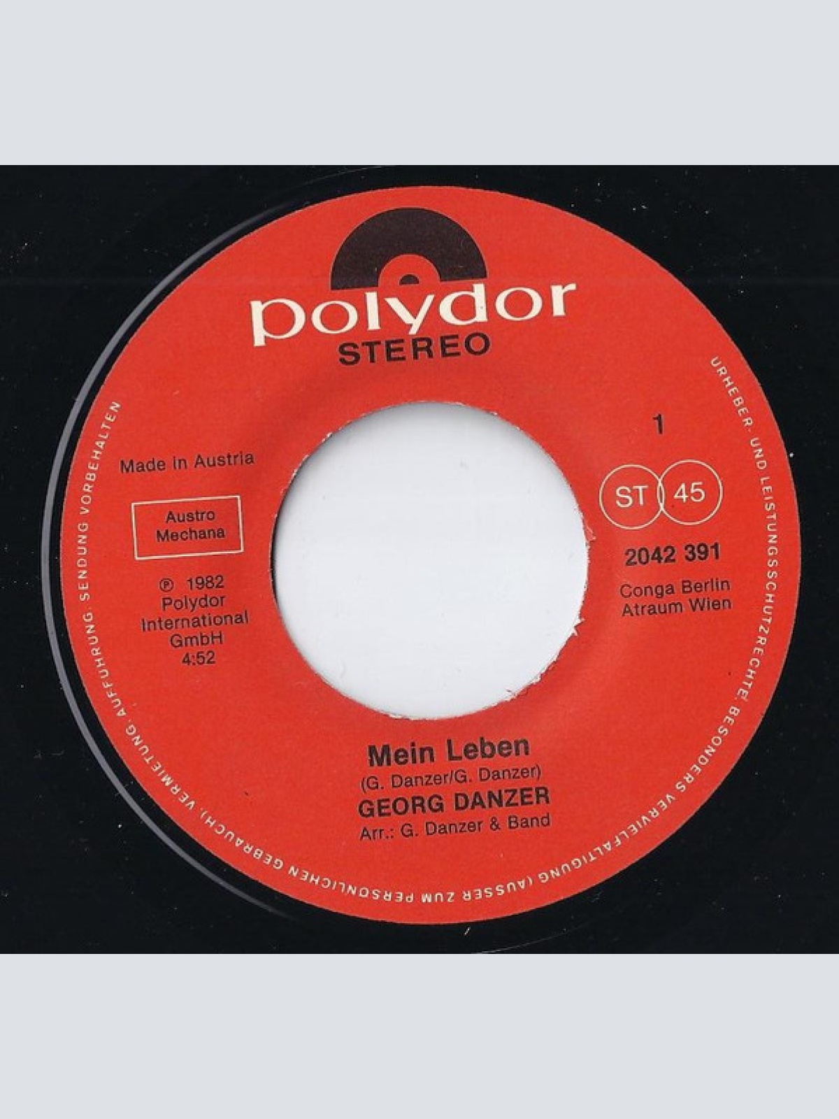 Vinyl / Georg Danzer - Mein Leben