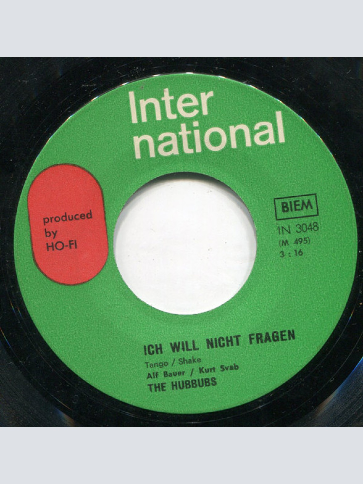 Vinyl / The Hubbubs - Shake "Evergreen" / Ich Will Nicht Fragen