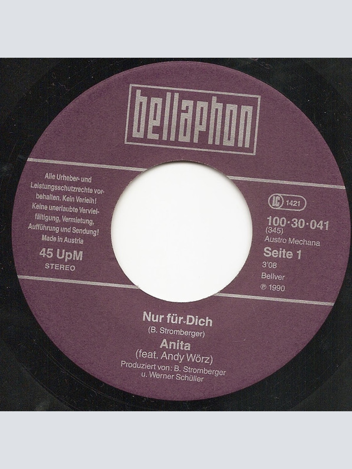 Vinyl / Anita* Featuring Andy Wörz* - Nur Für Dich