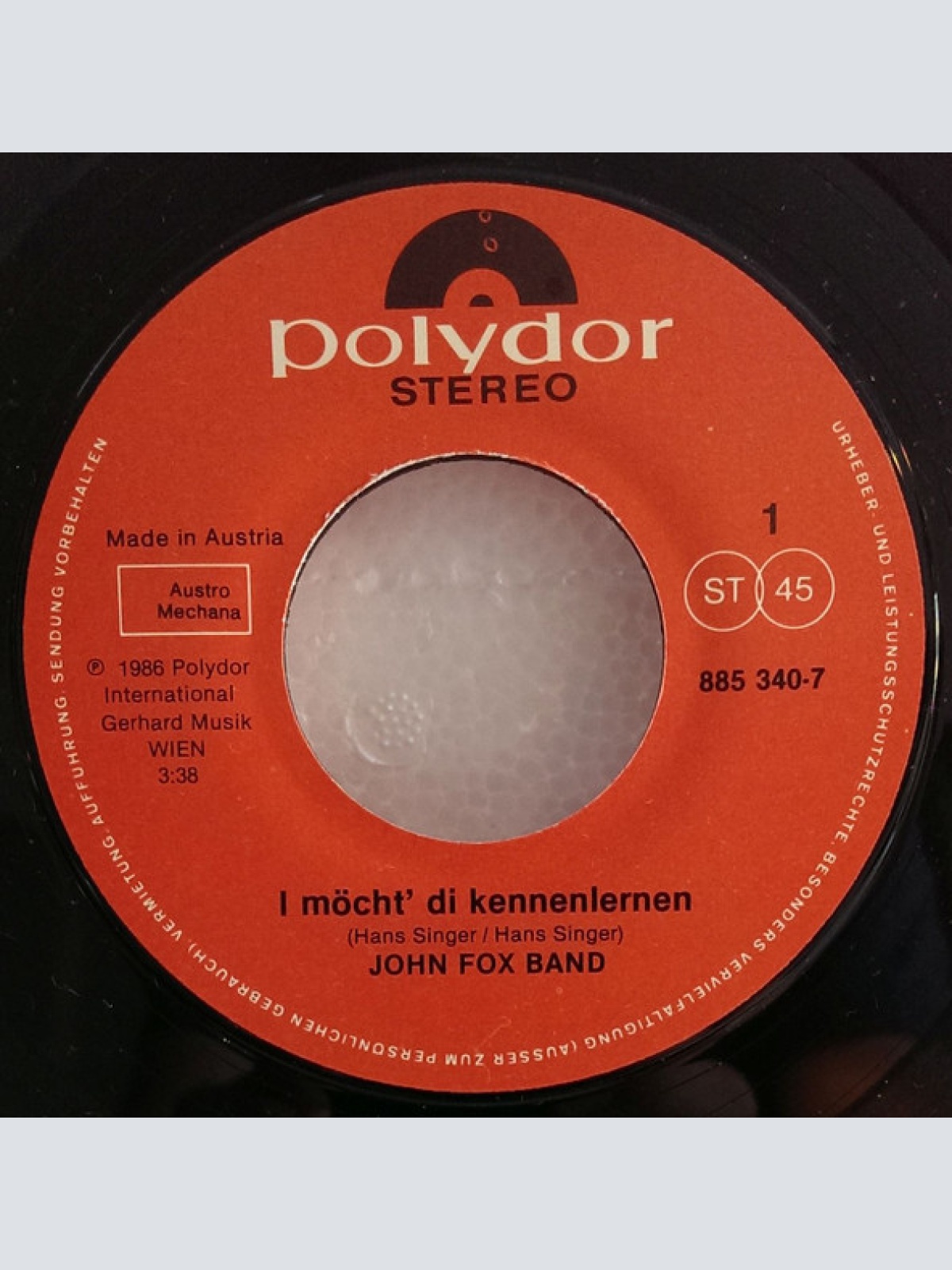 Vinyl / John Fox Band - I Möcht' Di Kennenlernen / Er Is A Pendler