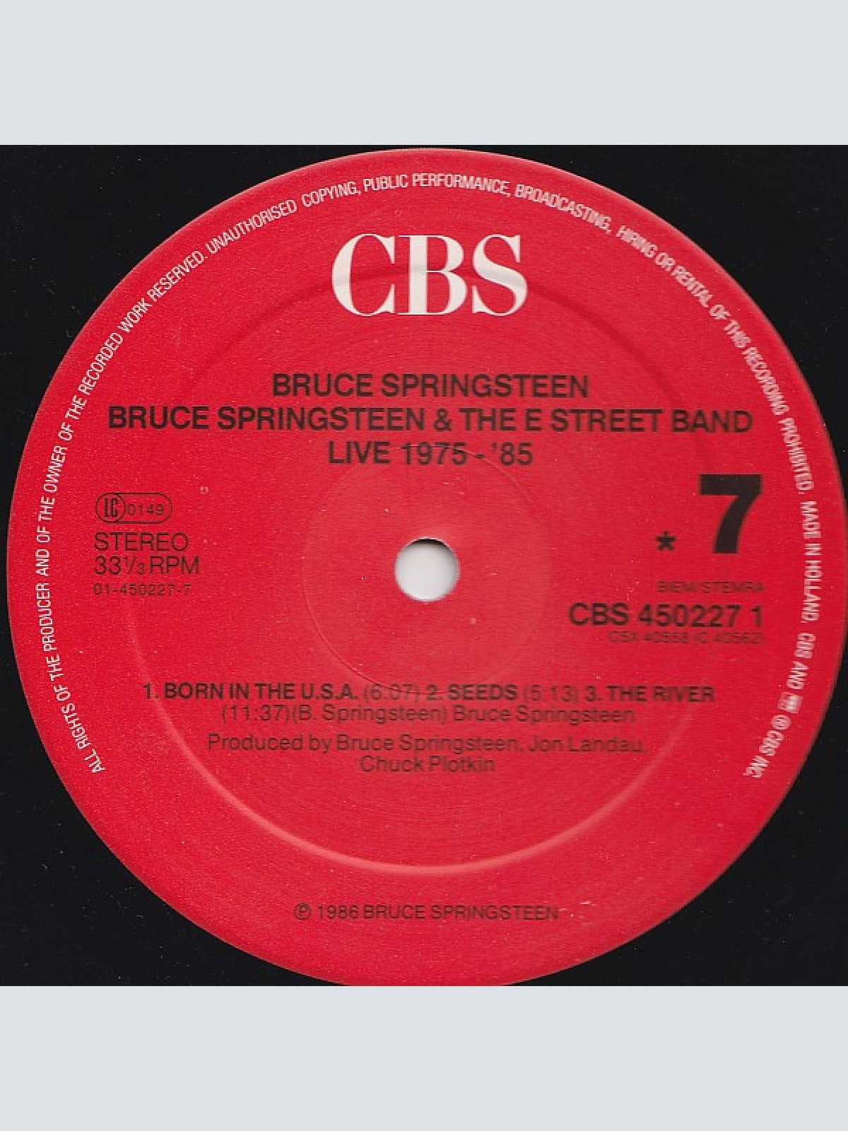 Vinyl / Bruce Springsteen & The E Street Band* - Live/1975-85