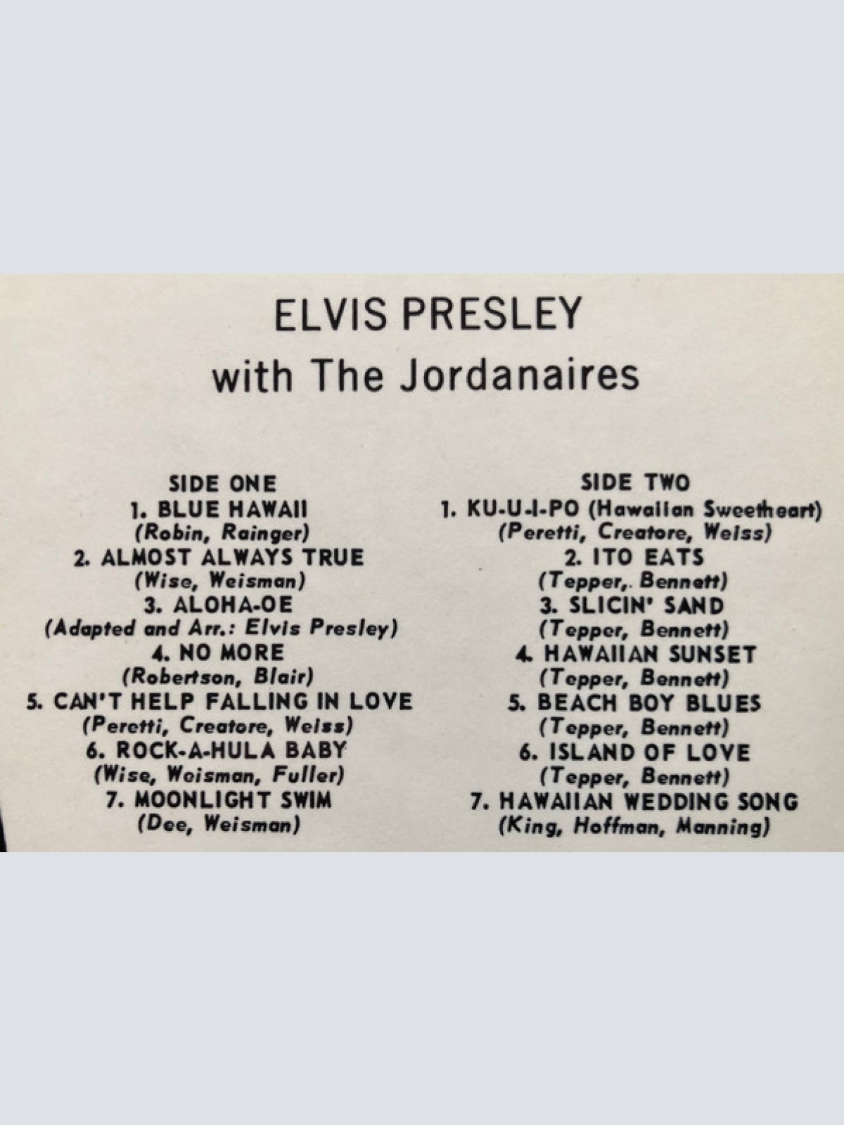 Vinyl / Elvis Presley - Blue Hawaii