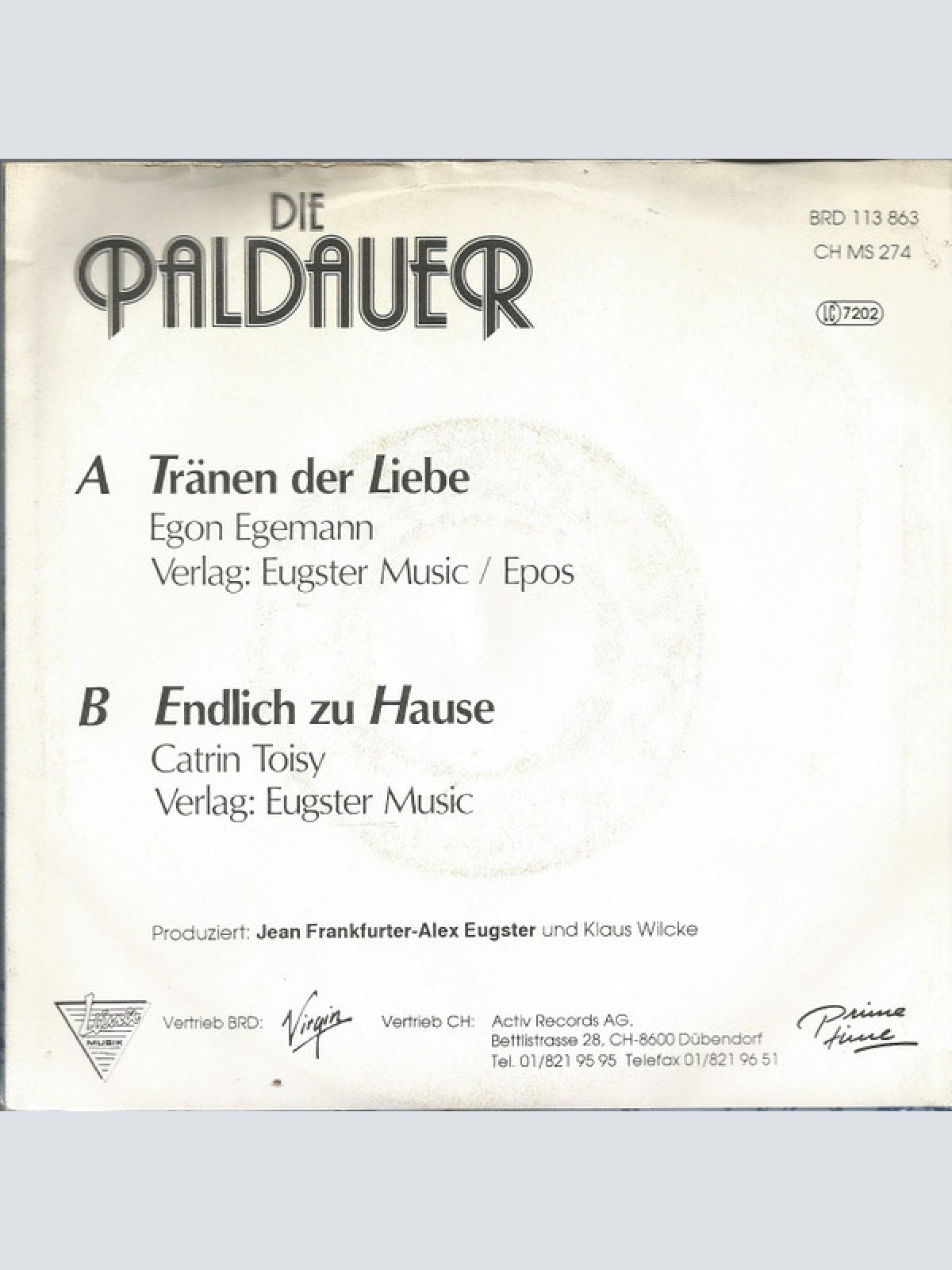 Vinyl / Die Paldauer - Tränen Der Liebe