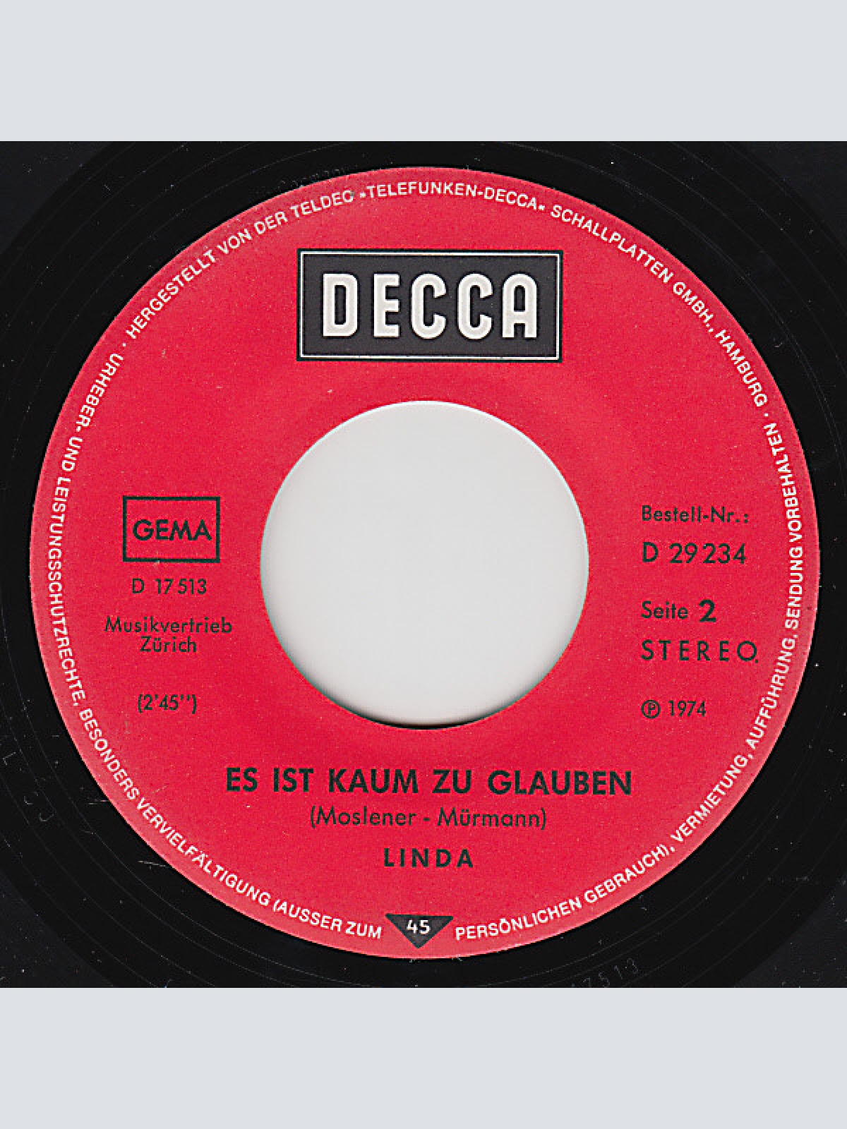 Vinyl / Linda (73) - Ein Wort von Dir, Ein Wort von Mir