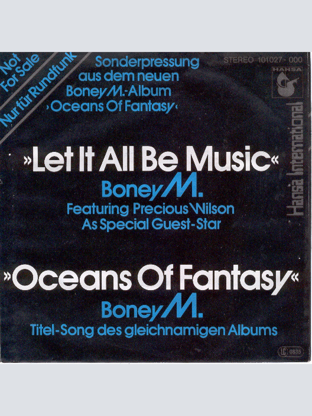Vinyl / Boney M. Featuring Precious Wilson / Boney M. - Let It All Be Music / Oceans Of Fantasy