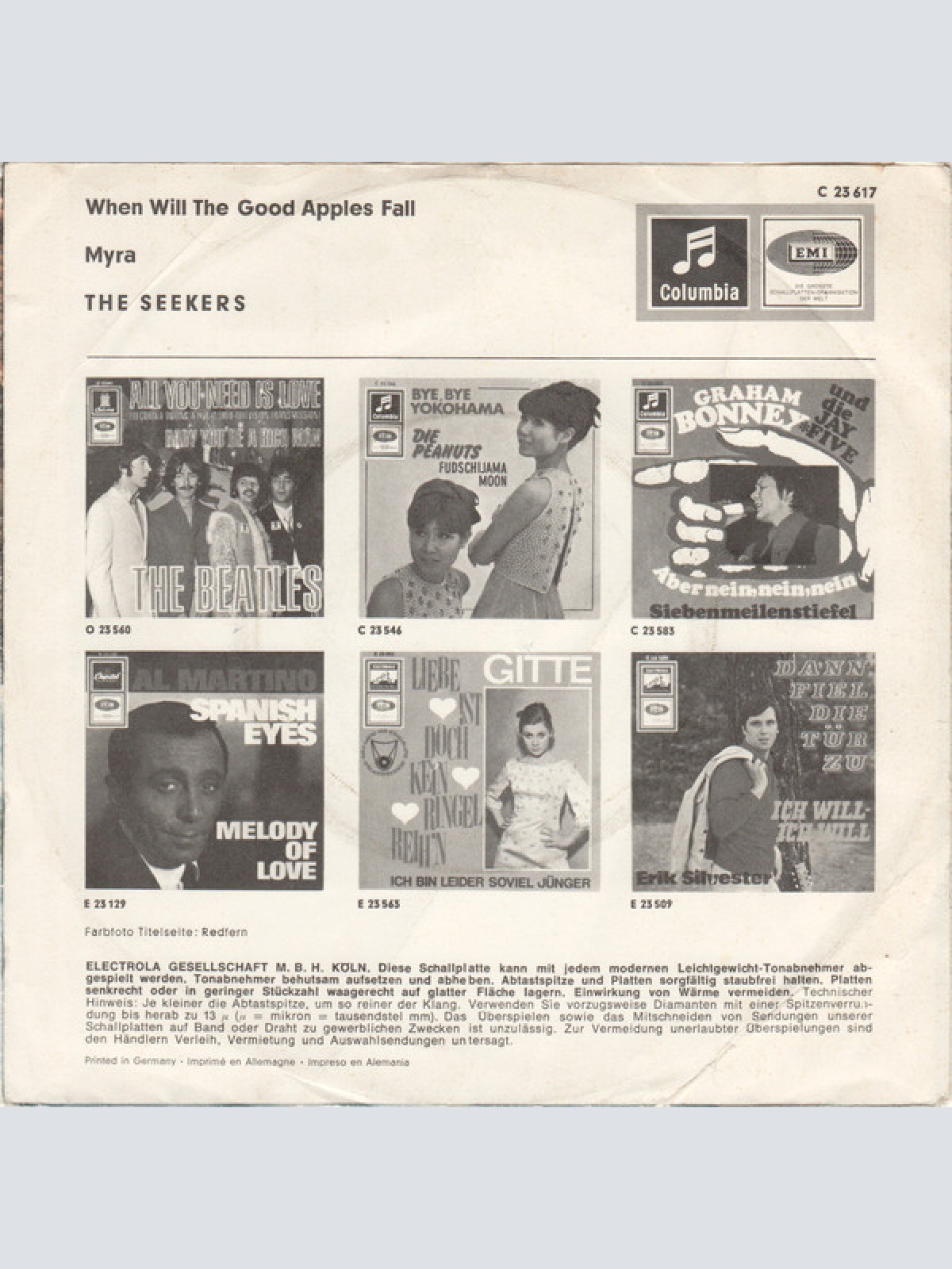 Vinyl / The Seekers - When Will The Good Apples Fall