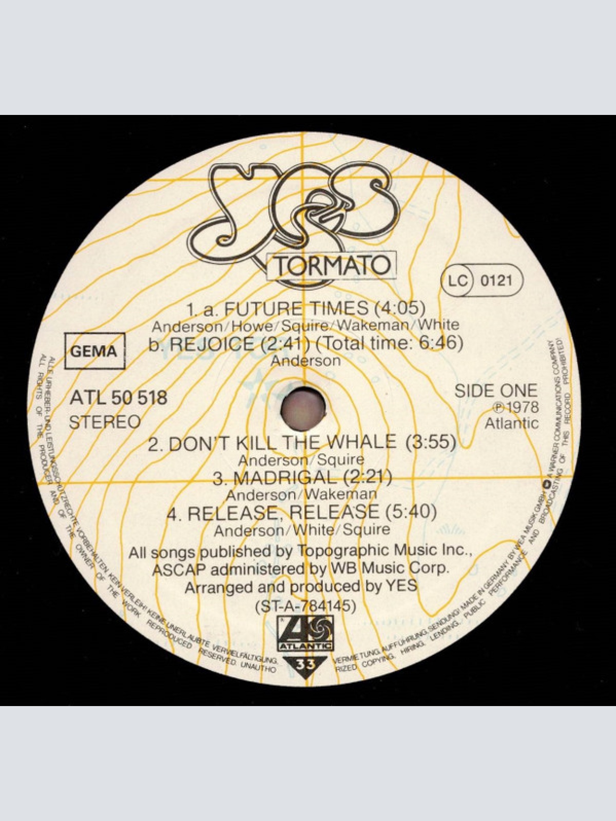 Vinyl / Yes - Tormato
