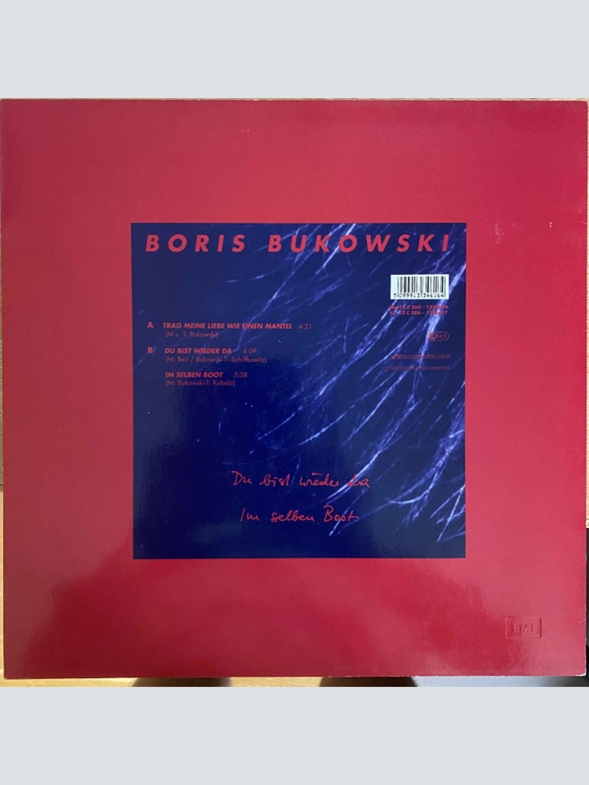 Vinyl / Boris Bukowski - Trag Meine Liebe Wie Einen Mantel