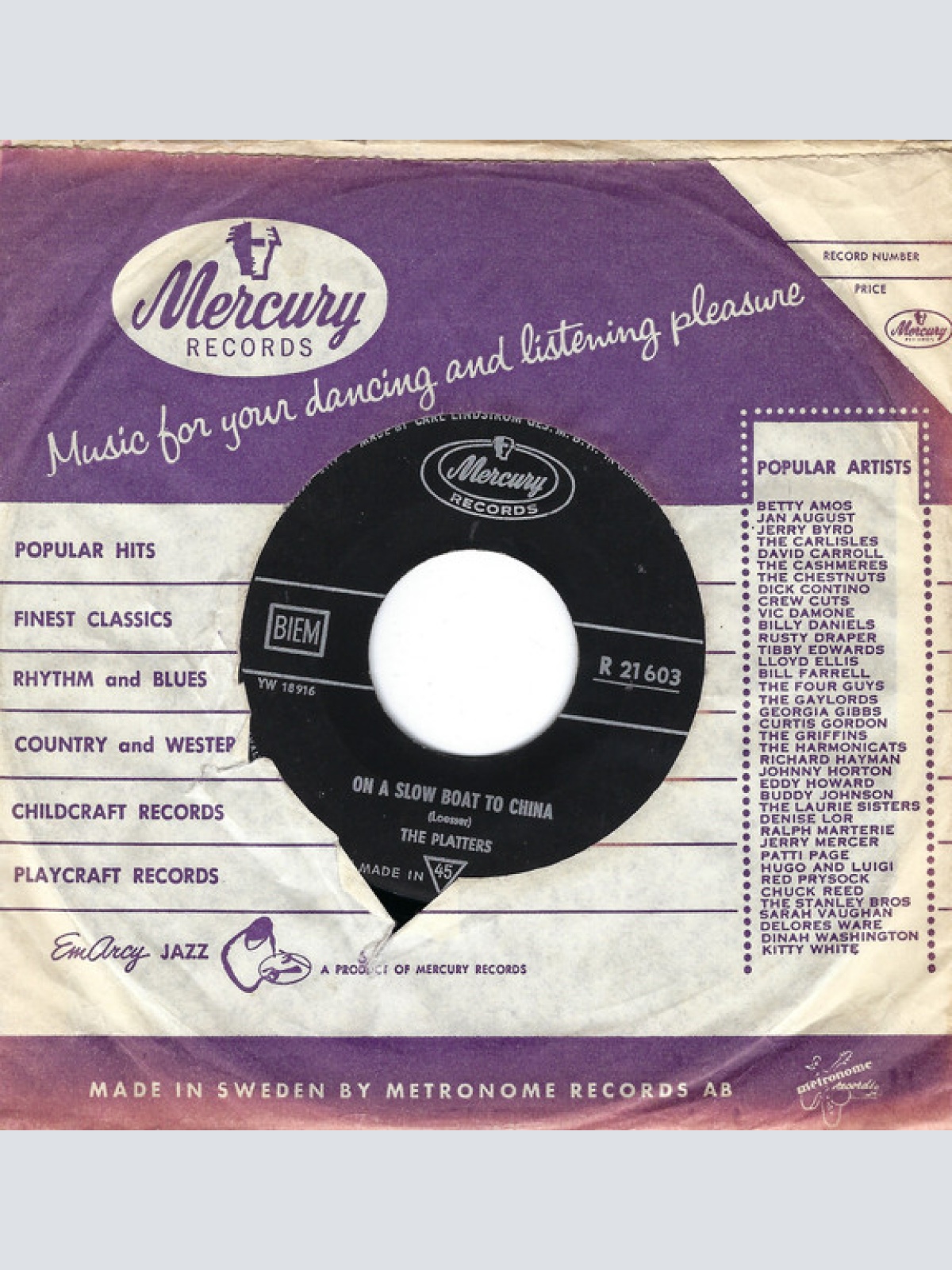 Vinyl / The Platters / Herbie Reed - On A Slow Boat To China / Lazy River