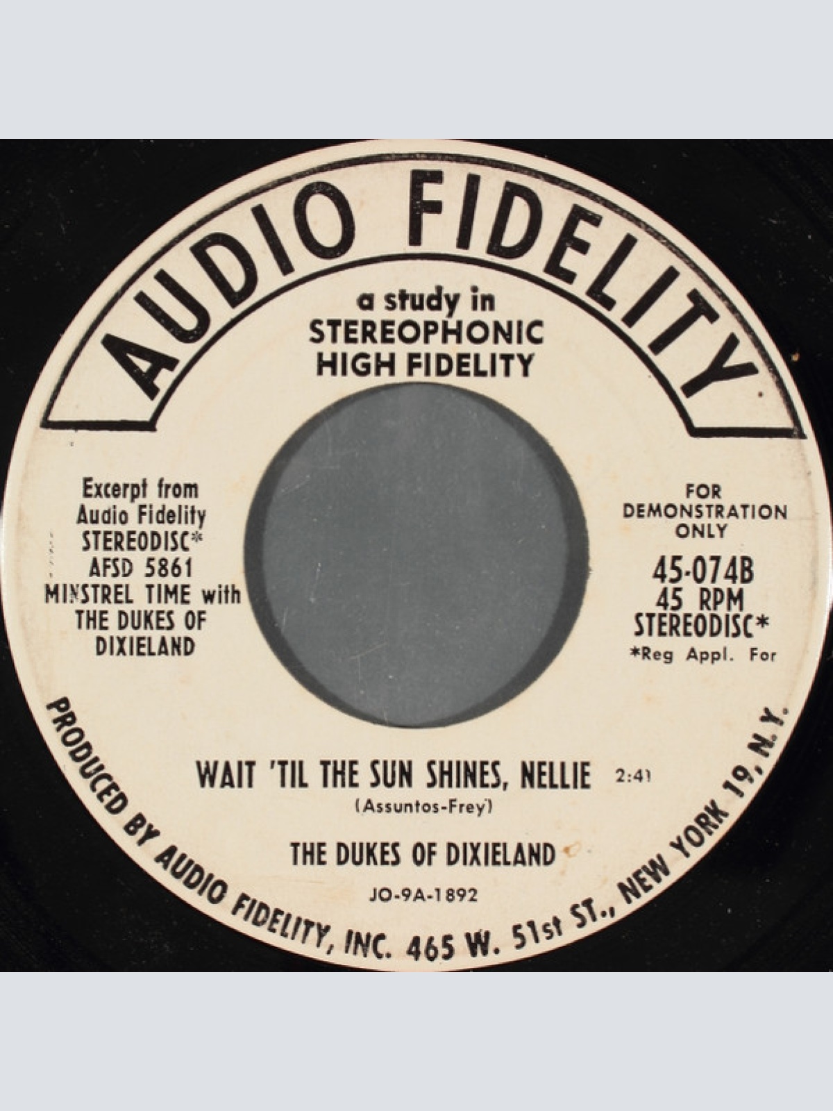 Vinyl / The Dukes Of Dixieland - Dixie / Wait 'Til The Sun Shines, Nellie