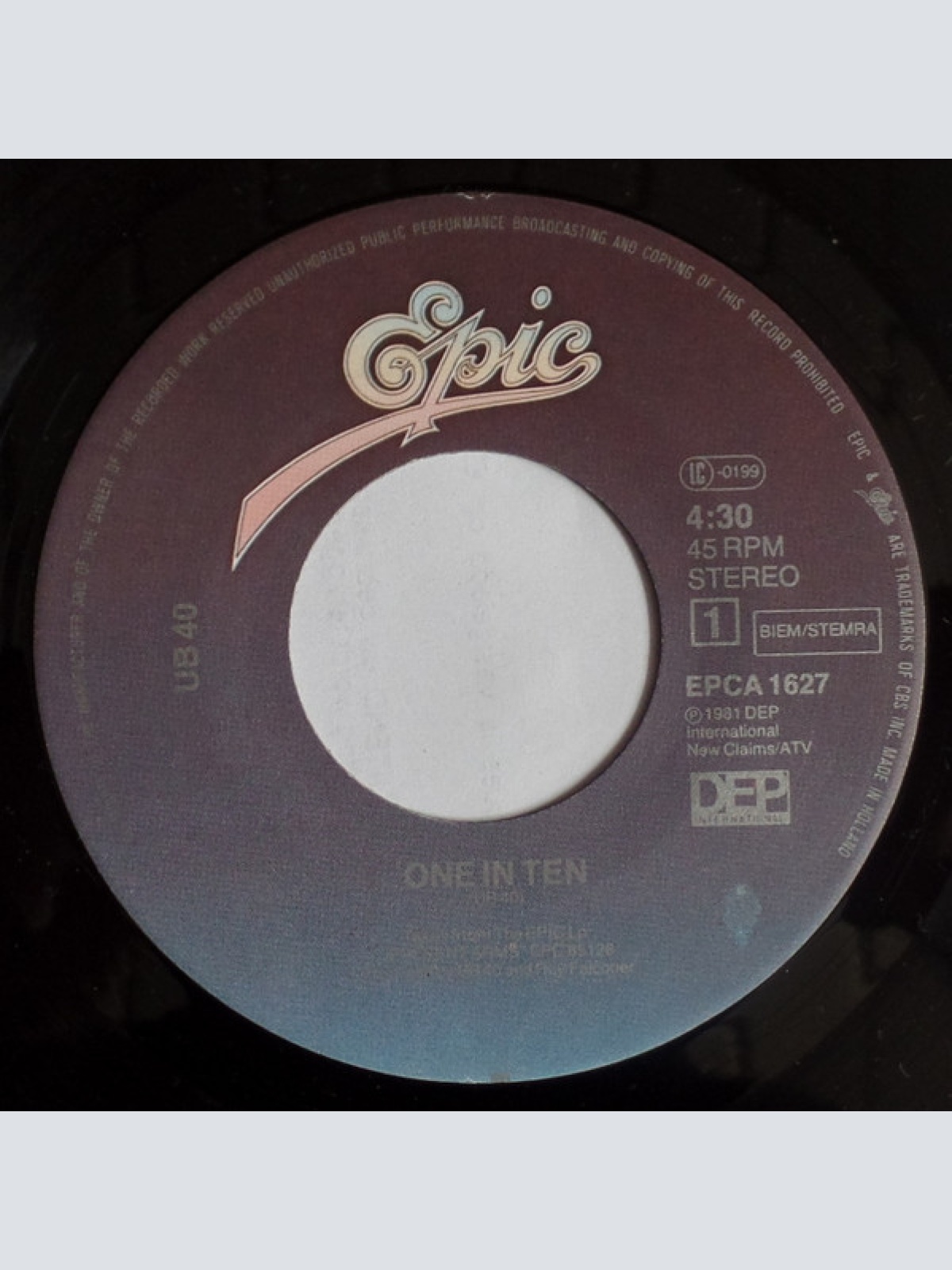 Vinyl / UB40 - One In Ten