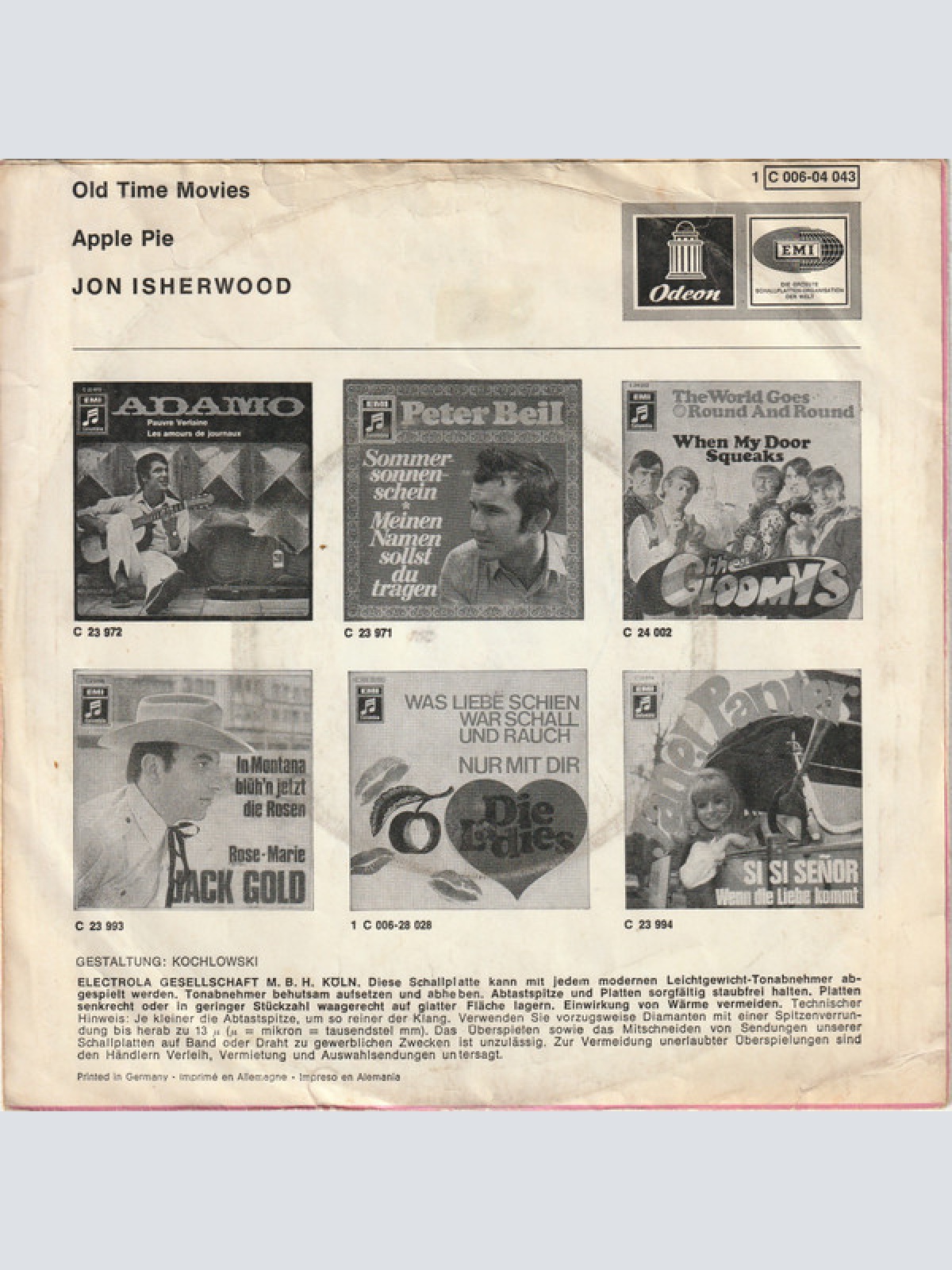 Vinyl / Jon Isherwood - Old Time Movies