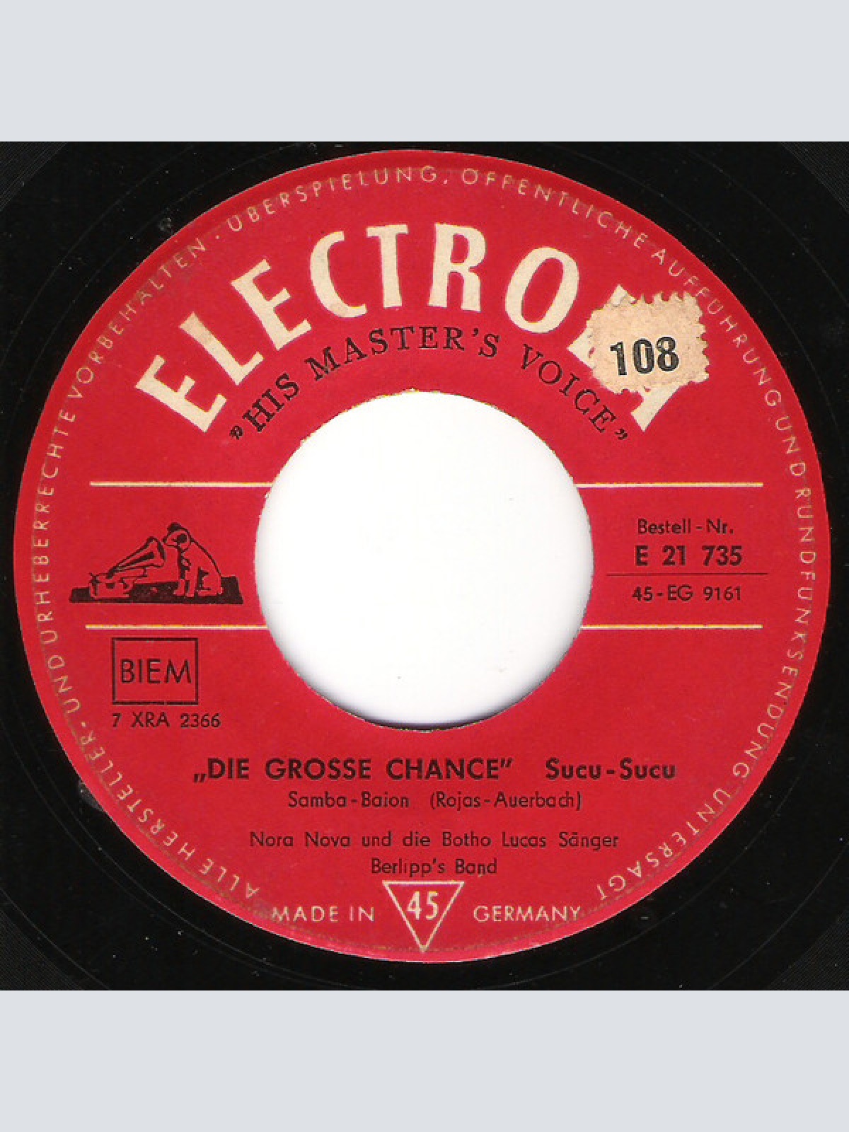 Vinyl / Nora Nova - Die Grosse Chance