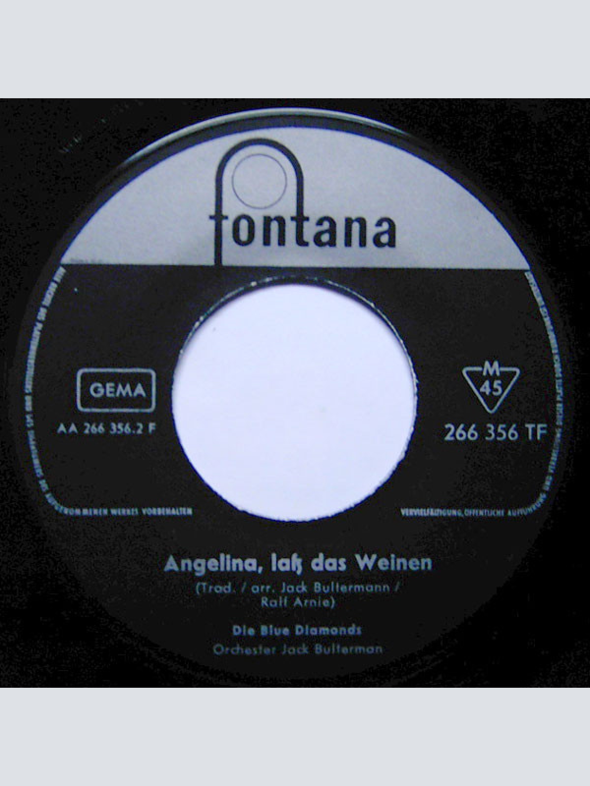 Vinyl / Die Blue Diamonds* - Lady Sunshine Und Mister Moon / Angelina, Laß Das Weinen