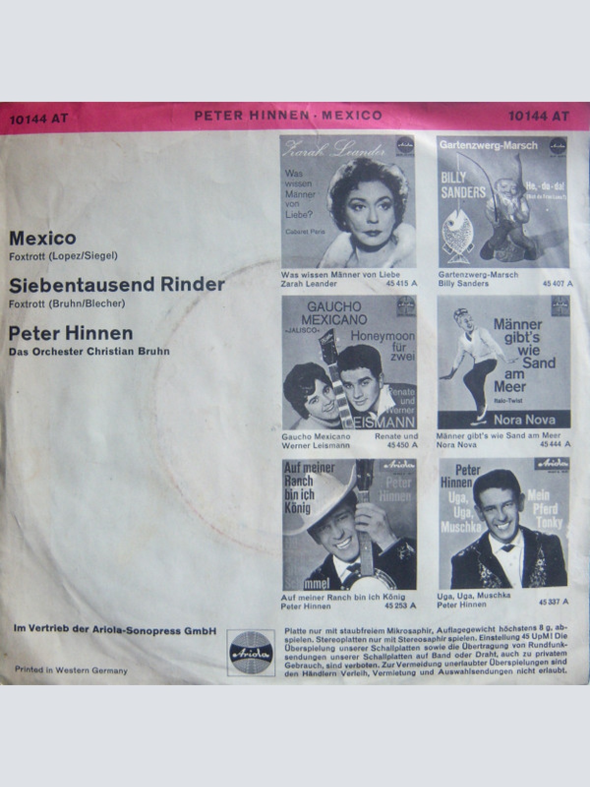 Vinyl / Peter Hinnen - Mexico