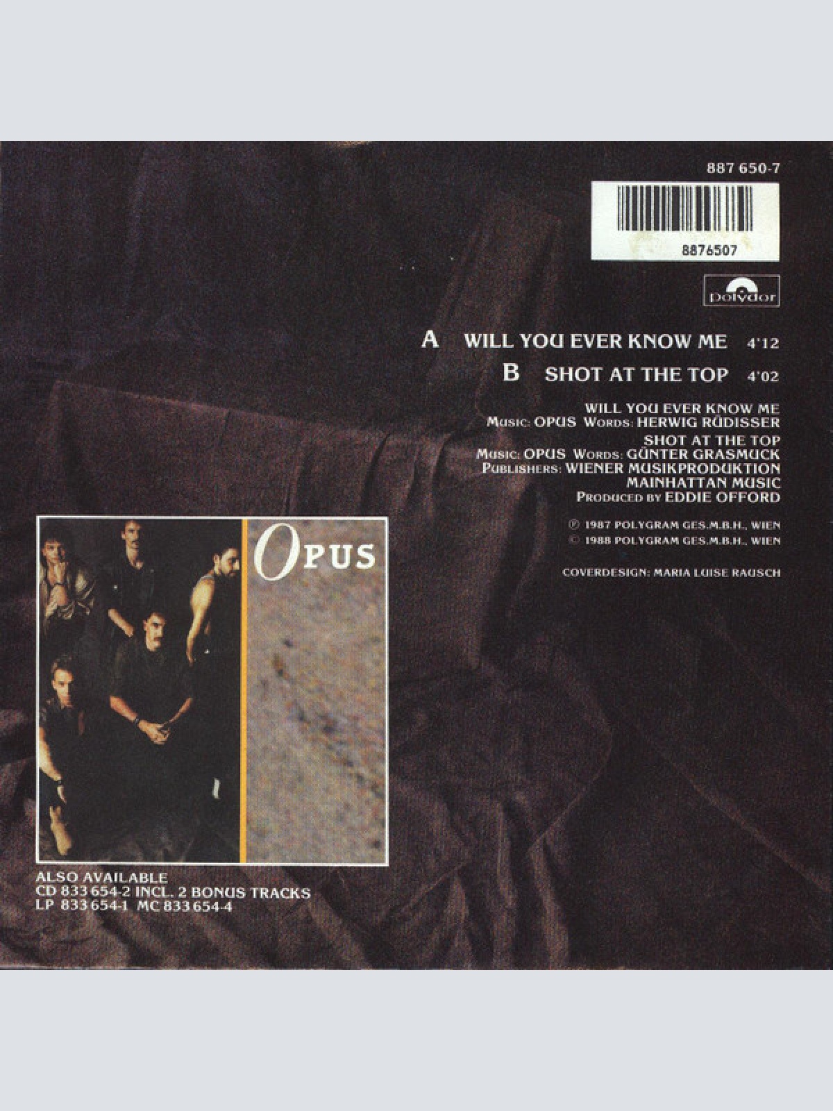 Vinyl / Opus - Will You Ever Know Me