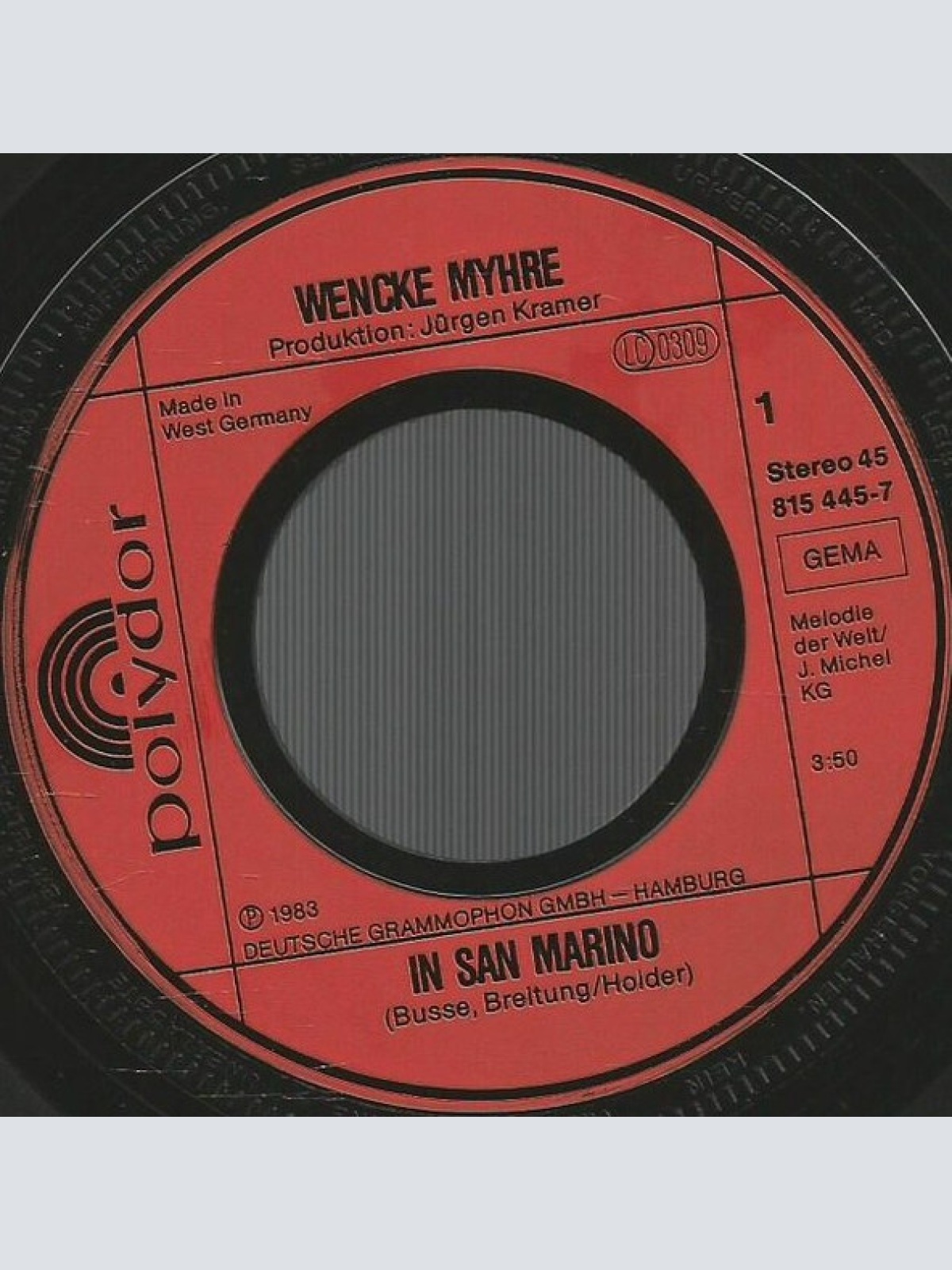 Vinyl / Wencke Myhre - In San Marino