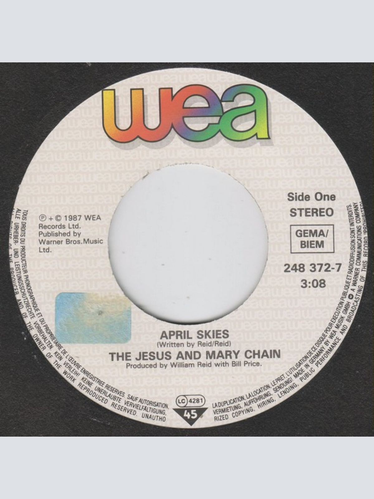 Vinyl / The Jesus And Mary Chain - April Skies