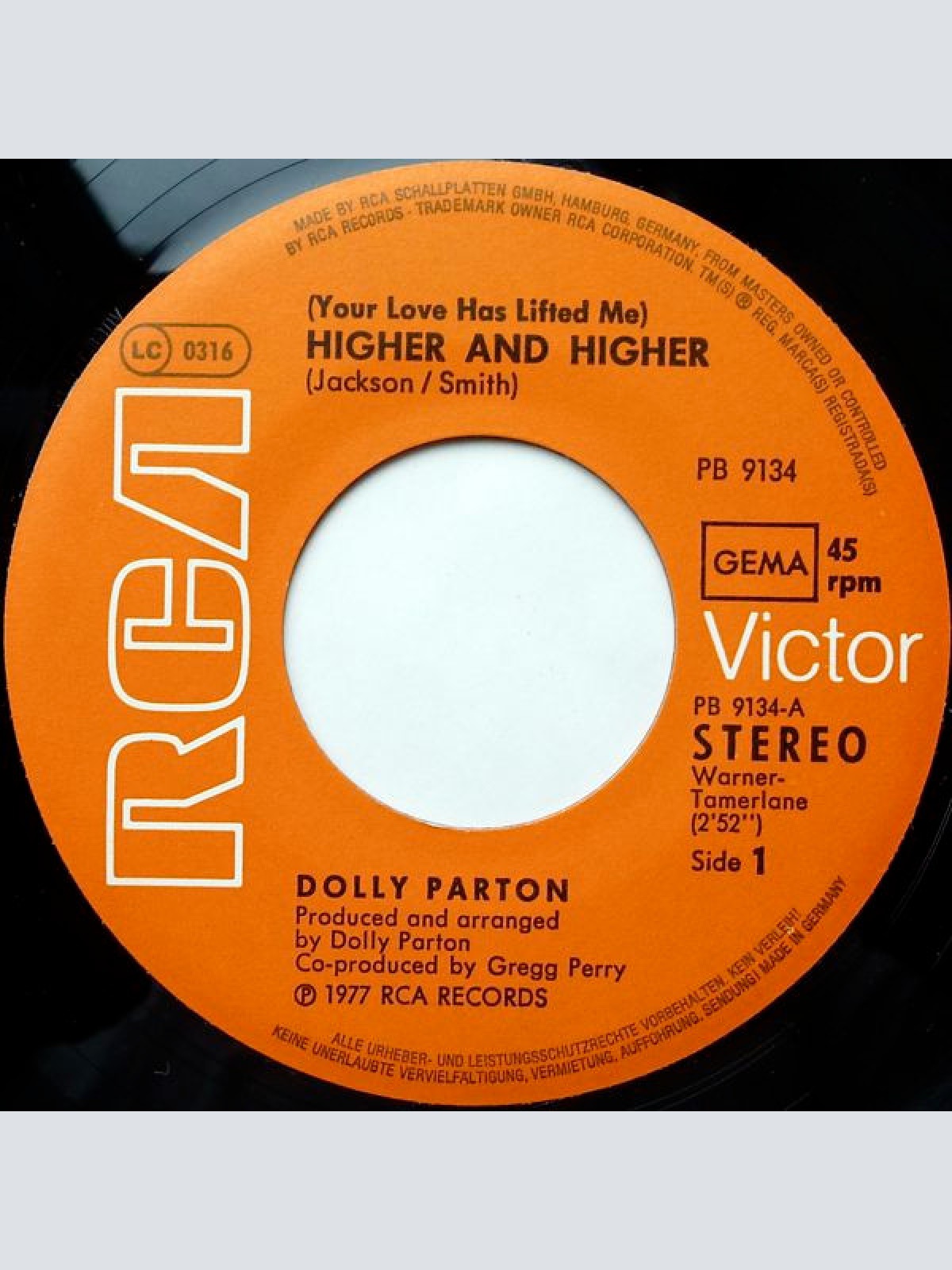 Vinyl / Dolly Parton - (Your Love Has Lifted Me) Higher And Higher / Applejack