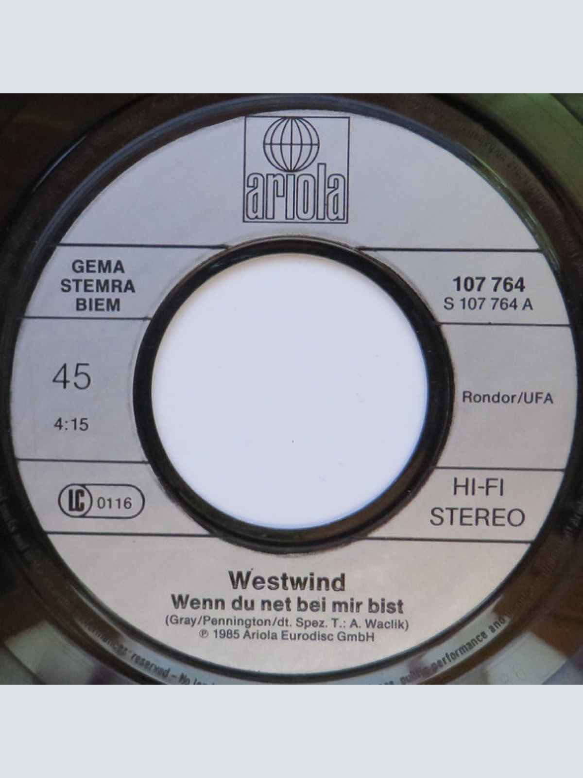 Vinyl / Westwind (7) - Wenn Du Net Bei Mir Bist