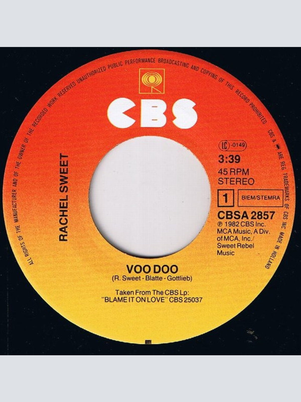 Vinyl / Rachel Sweet - Voo Doo