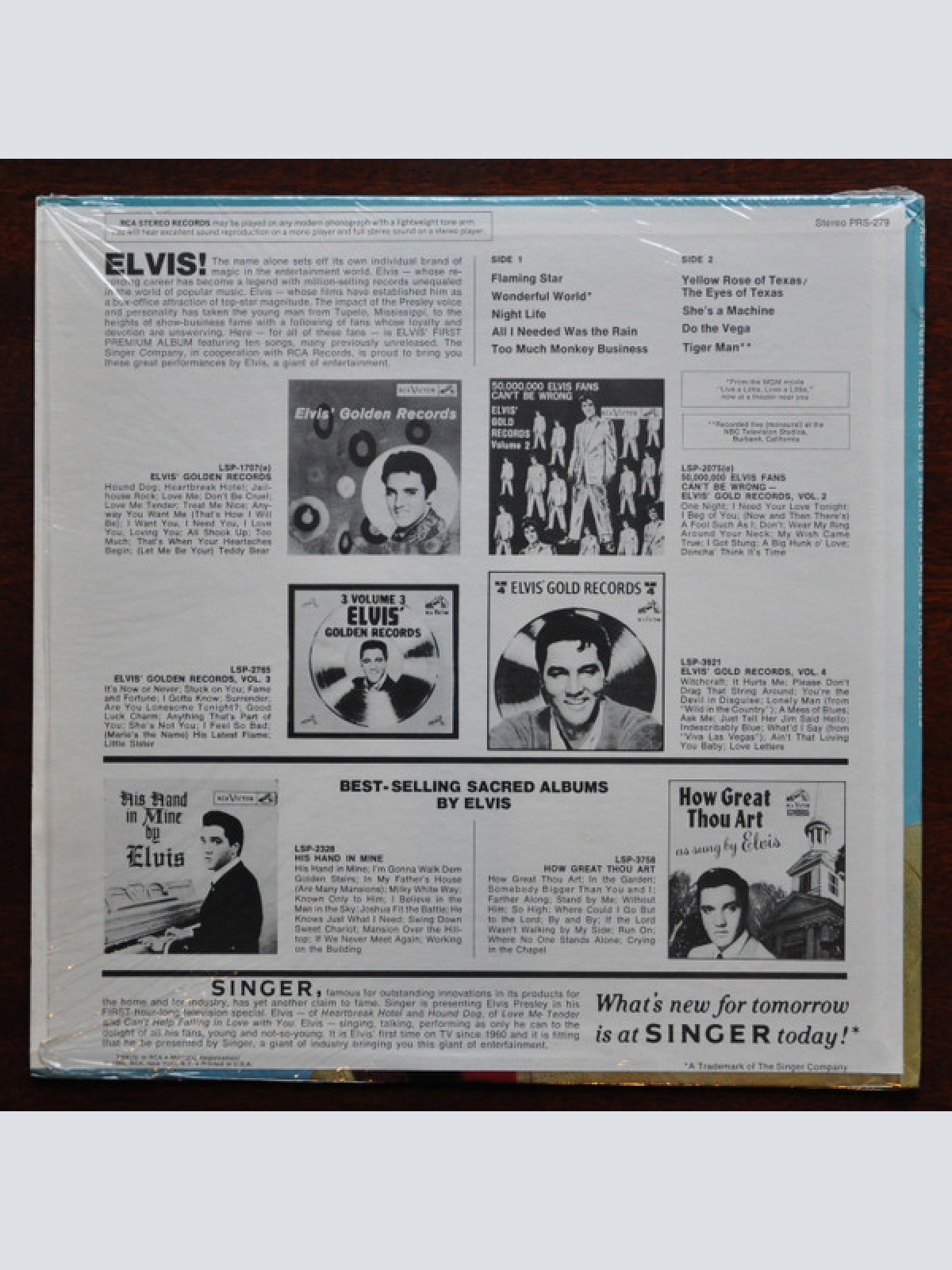 Vinyl / Elvis Presley - Singer Presents Elvis Singing "Flaming Star" And Others