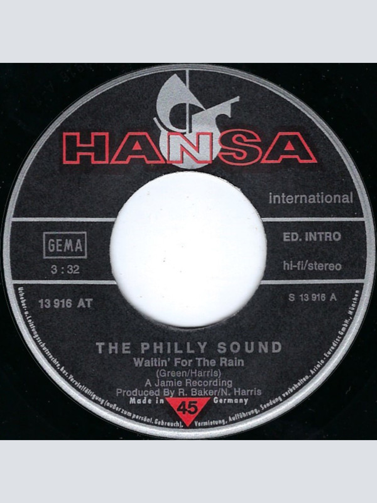 Vinyl / The Philly Sound - Waitin For The Rain / Don't Depend On Me