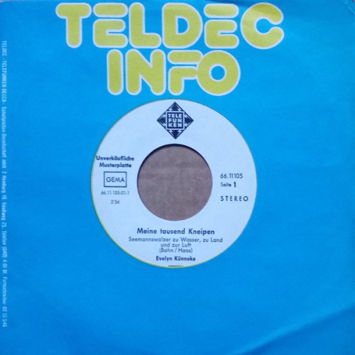 Vinyl / Evelyn Künneke - Meine Tausend Kneipen / Mozart, Wo Wohnst Du ?