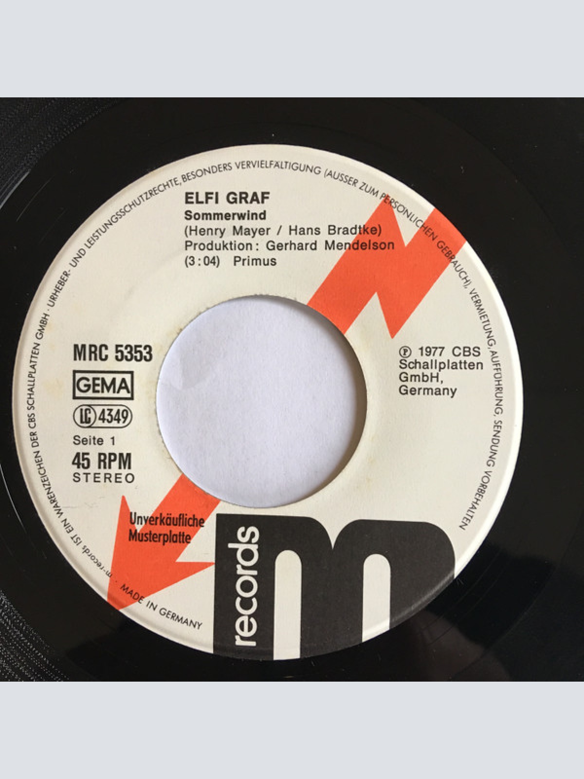 Vinyl / Elfi Graf - Sommerwind